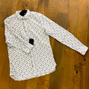 Men’s Long sleeve button down with floral detail